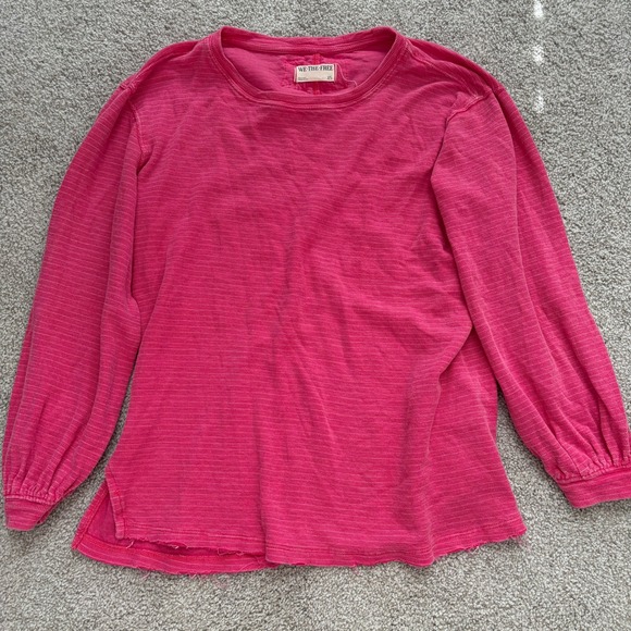 Free People Tops - Free People Long Sleeve Top Womens XS Pink Relaxed Casual Beach Boho Indie
